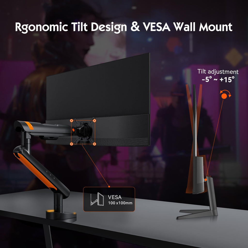 CUNPU 24 Inch 1080P 200Hz Gaming Monitor, FHD Fast IPS Panel, 124% sRGB 1ms HDR Zero-Frame Computer Monitor, Built-in Speaker, HDMI 2.1, DisplayPort 1.4, FreeSync & G-Sync, Tilt, VESA, Eye Care