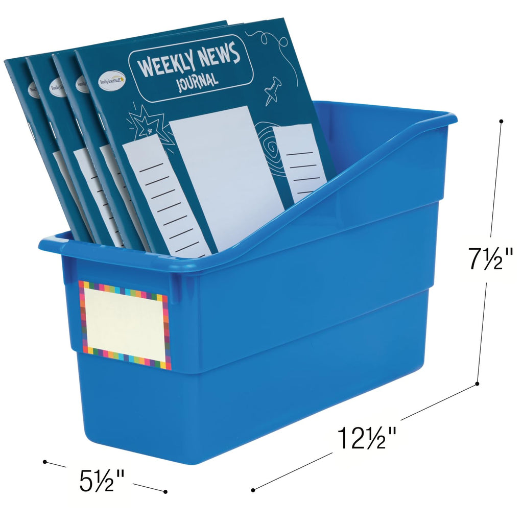 Really Good Stuff Durable Book & Binder Holders - 6 Pack - Black