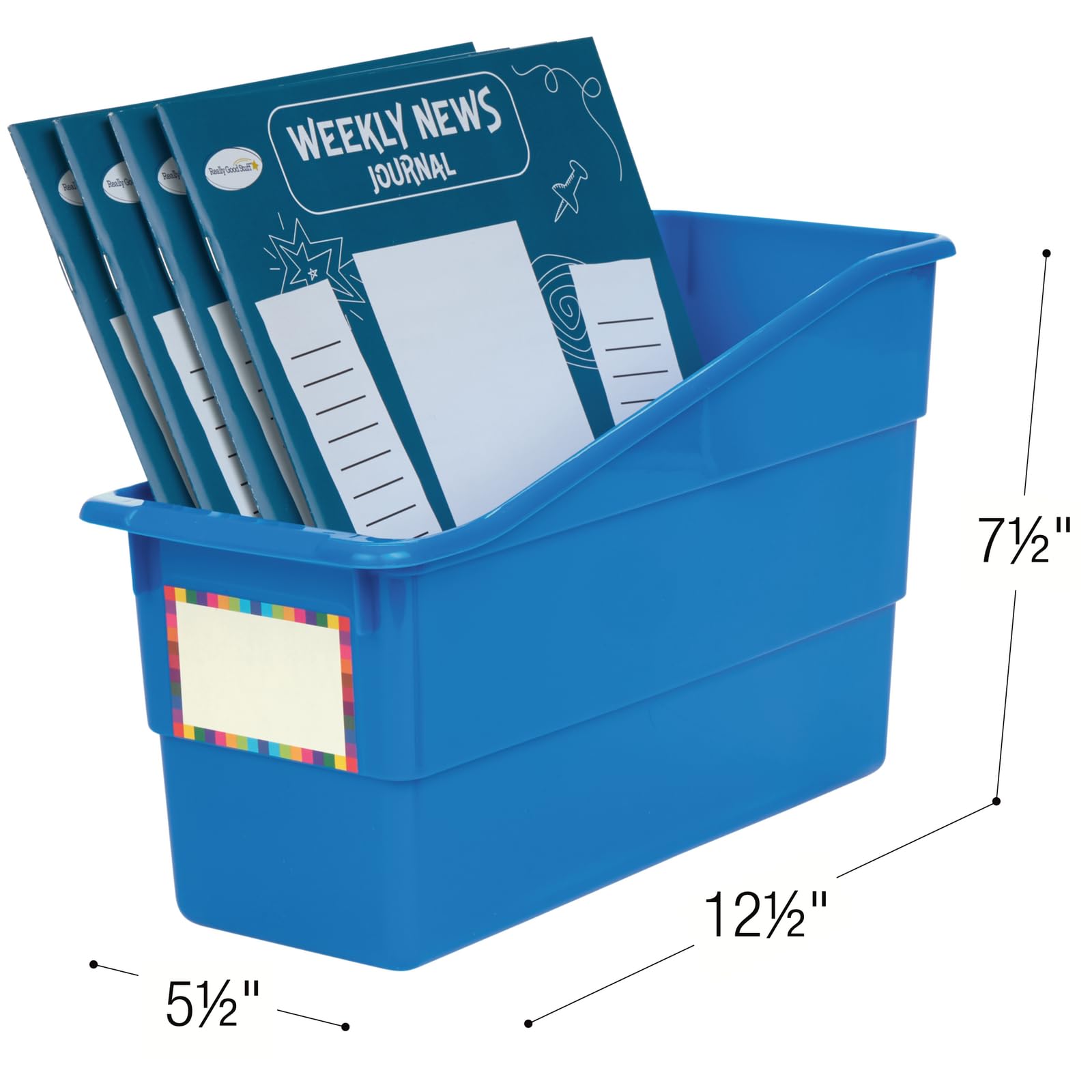 Really Good Stuff Durable Book & Binder Holders - 6 Pack - Black