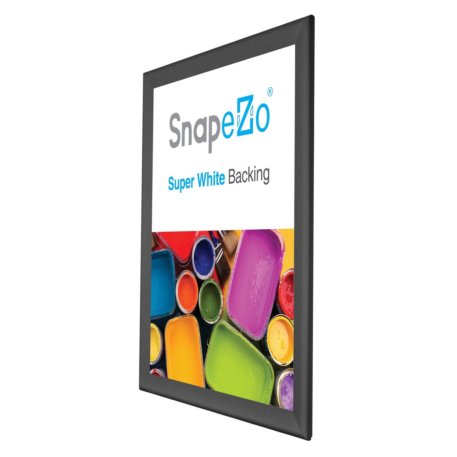 SnapeZo Movie Poster Frame 27x40 Inches, Black 1.7 Inch Aluminum Profile, Front-Loading Snap Frame, Wall Mounting, Wide Series for One Sheet Movie Posters