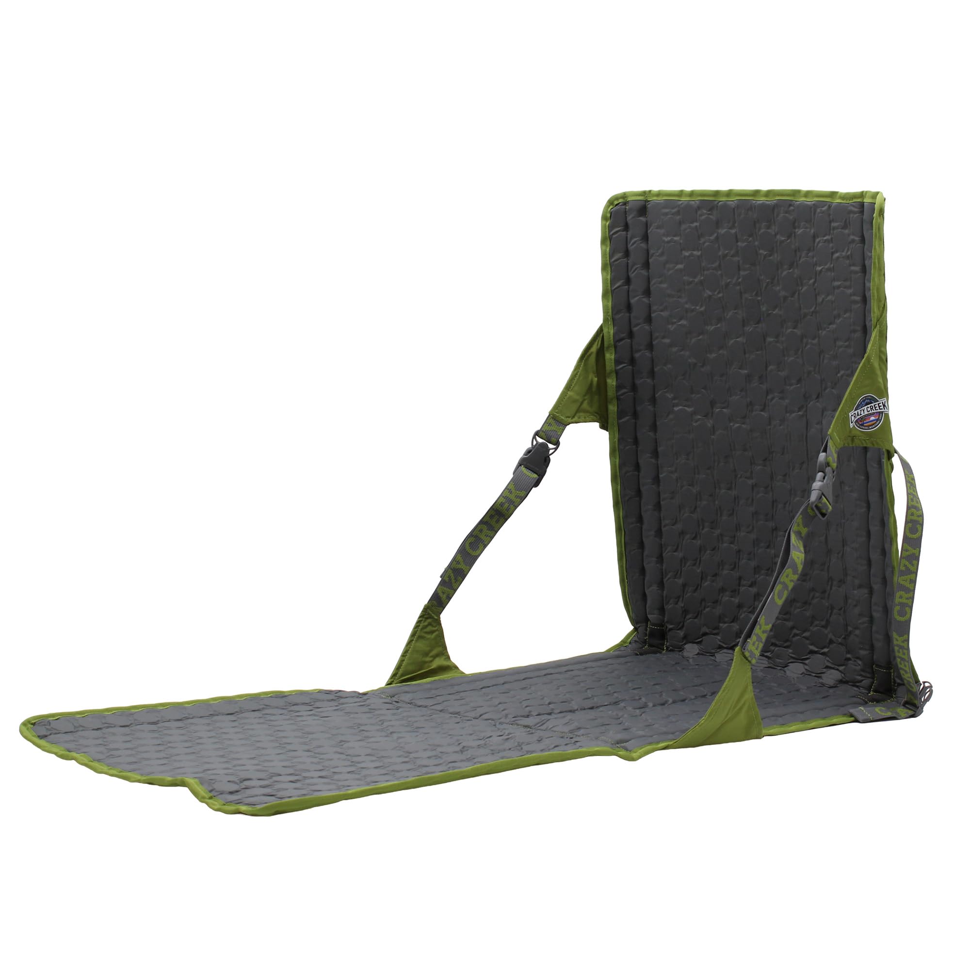 Crazy Creek HEX 2.0 PowerLounger for Day Hiking & Backpacking Trips, 250 LBS Weight Capacity, Adjustable Straps, Compact Design, Water-Resistant, Aleutian Blue/Slate