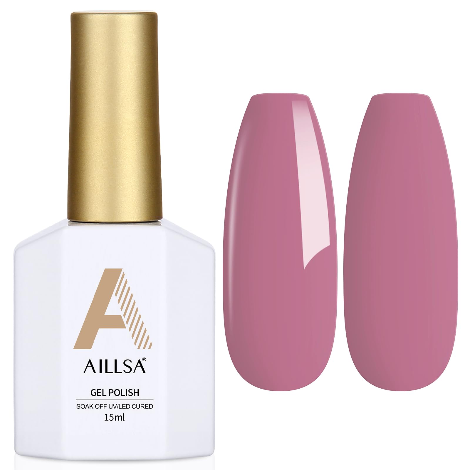 AILLSA Red Gel Nail Polish Ruby Red Gel Polish Bright Rose Color Polish Apple Candy Nails Long Lasting Soak Off U V Gels Nail Polish Nail Art Manicure Salon at Home 0.51 Fl Oz