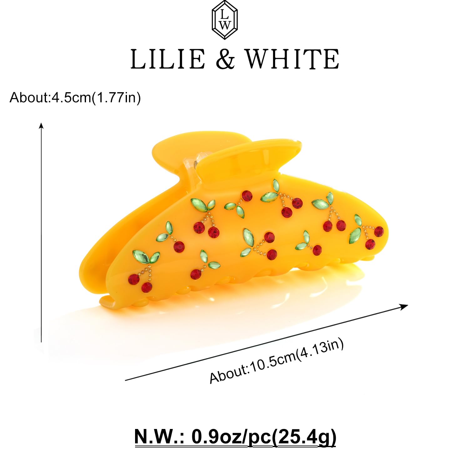 LILIE&WHITE Tortoise Claw Clips For Women - Strong Thick Hair Styling Accessories With Claws For Styling 1PC
