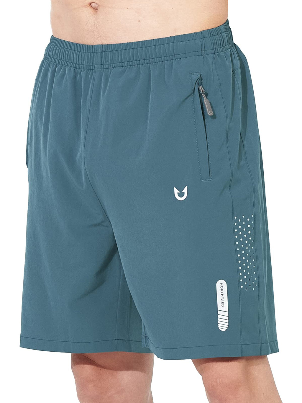 NORTHYARD Men's Athletic Running Shorts Gym Workout 7"/9"/5" Quick Dry Lightweight Sports Basketball Tennis 3 Zipper Pockets