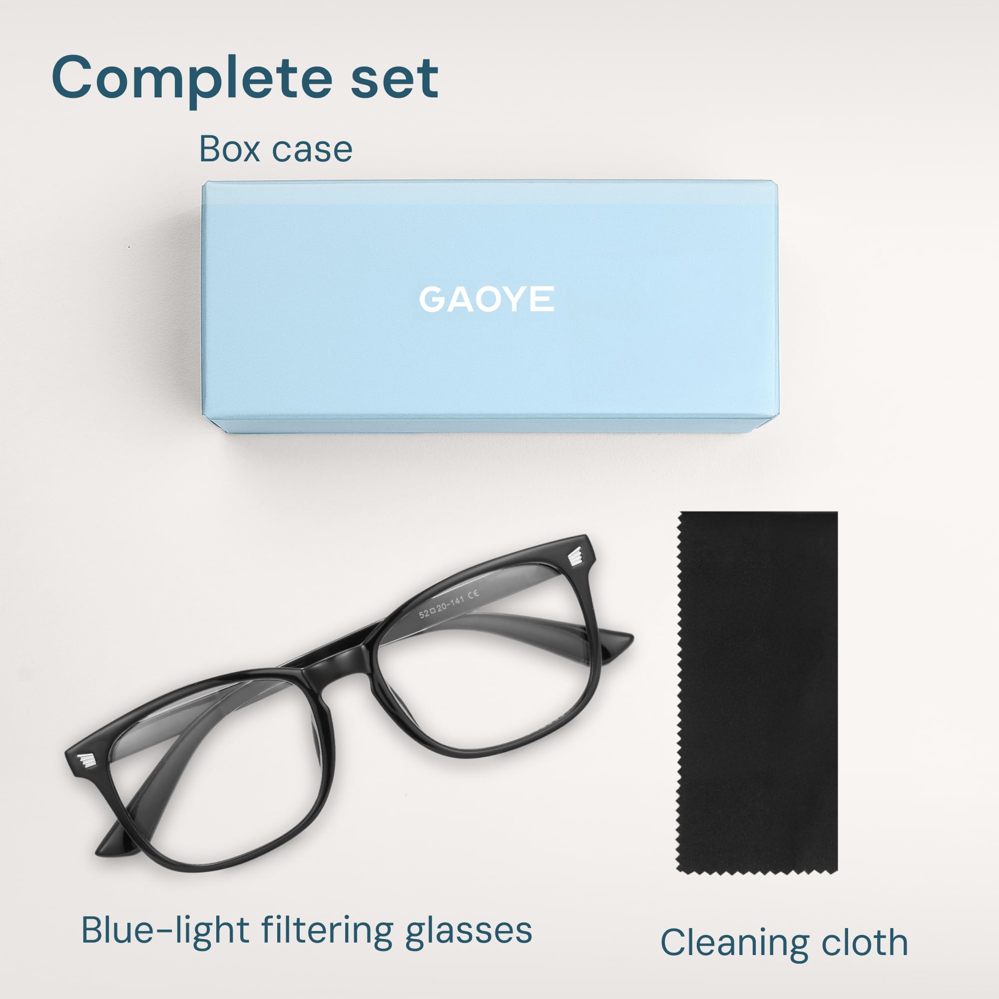 Gaoye Transparent, Clear Blue Light Glasses for Computer & Gaming - Anti UV Ray Lenses, Scratch-Resistant & Comfort Fit