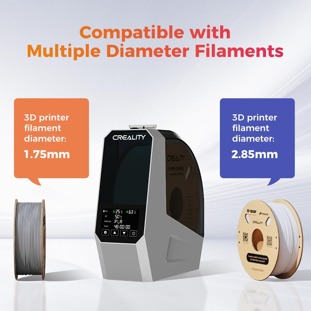 Creality Hyper ABS Filament, Official 3D Printer Filament ABS 1.75mm for Up to 300mm/s High-Speed Printing Convenient Open Printing Material, 1kg(2.2lbs) Spool Fit Most 3D Printer(Black)