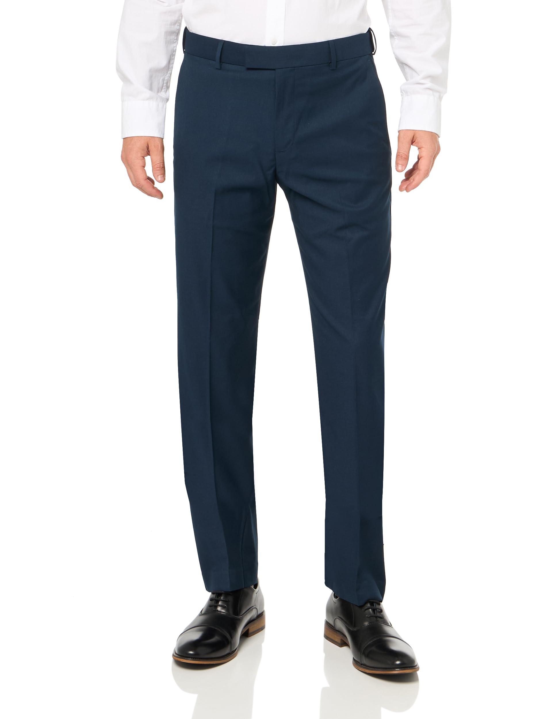 Savane Men's Performance Solid Non-iron Dress Pants With Expandable Waistband, 29"/30"/32" Inseams, Stretch Gabardine Fabric