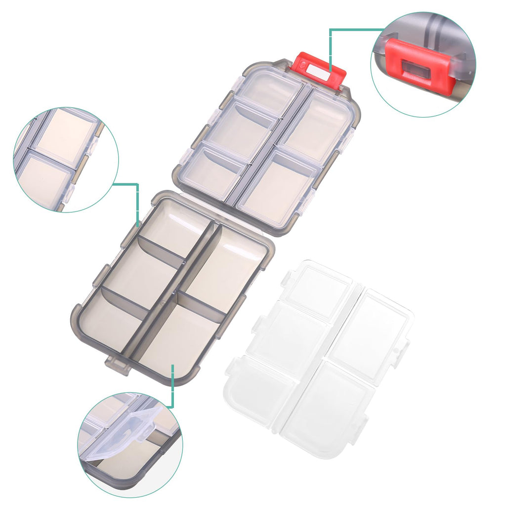 1Pack Travel Pill Organizer - 10 Compartments Pill Case, Compact and Portable Pill Box, Perfect for On-The-Go Storage, Pill Holder for Purse Blue