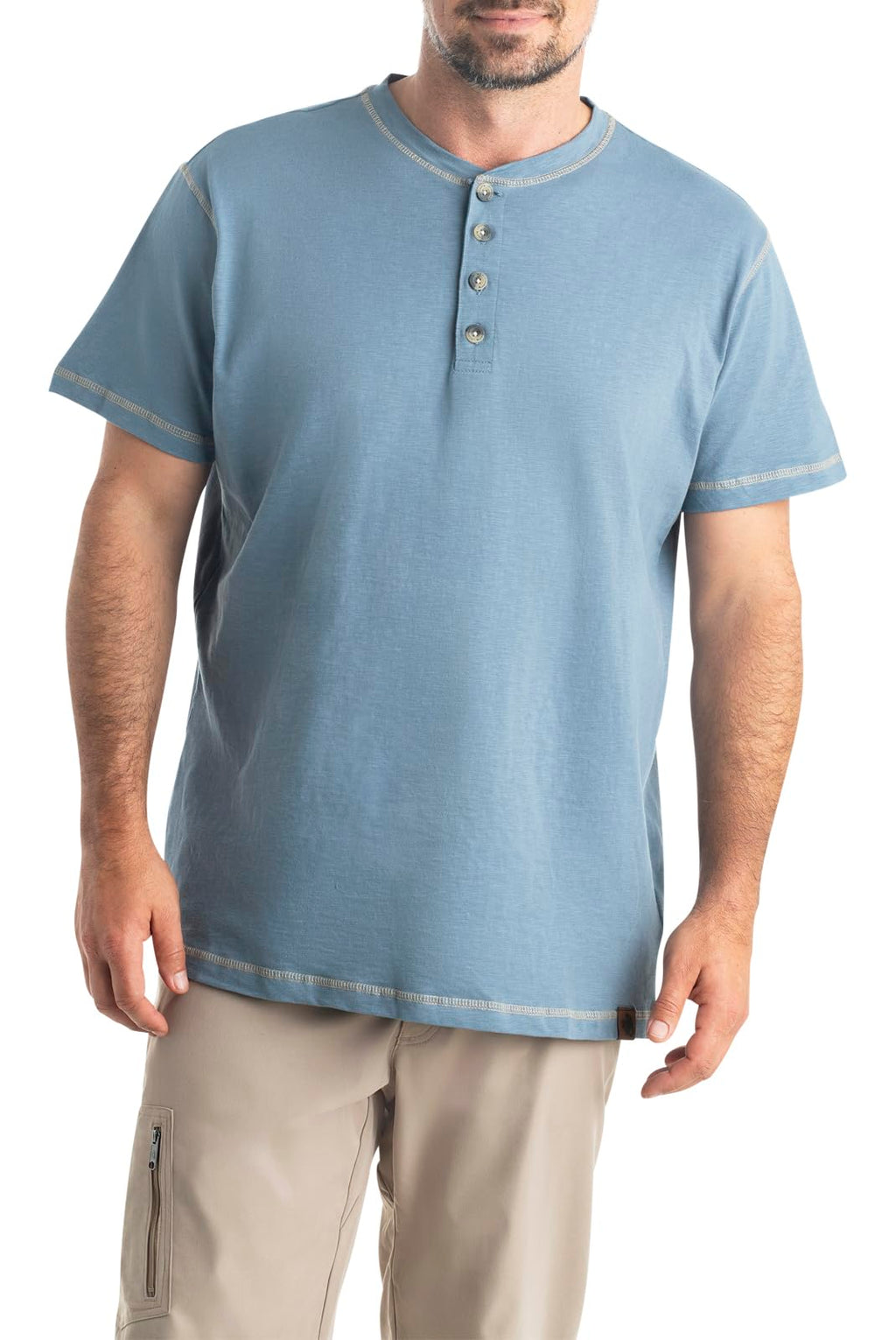 Legendary Whitetails Men's Henley Short Sleeve Casual Fit Shirt