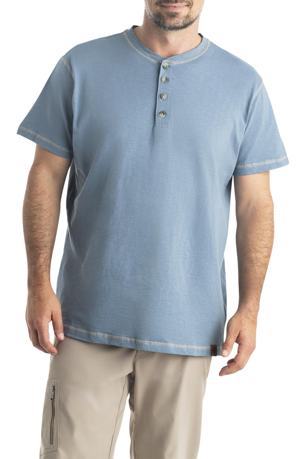 Legendary Whitetails Men's Henley Short Sleeve Casual Fit Shirt
