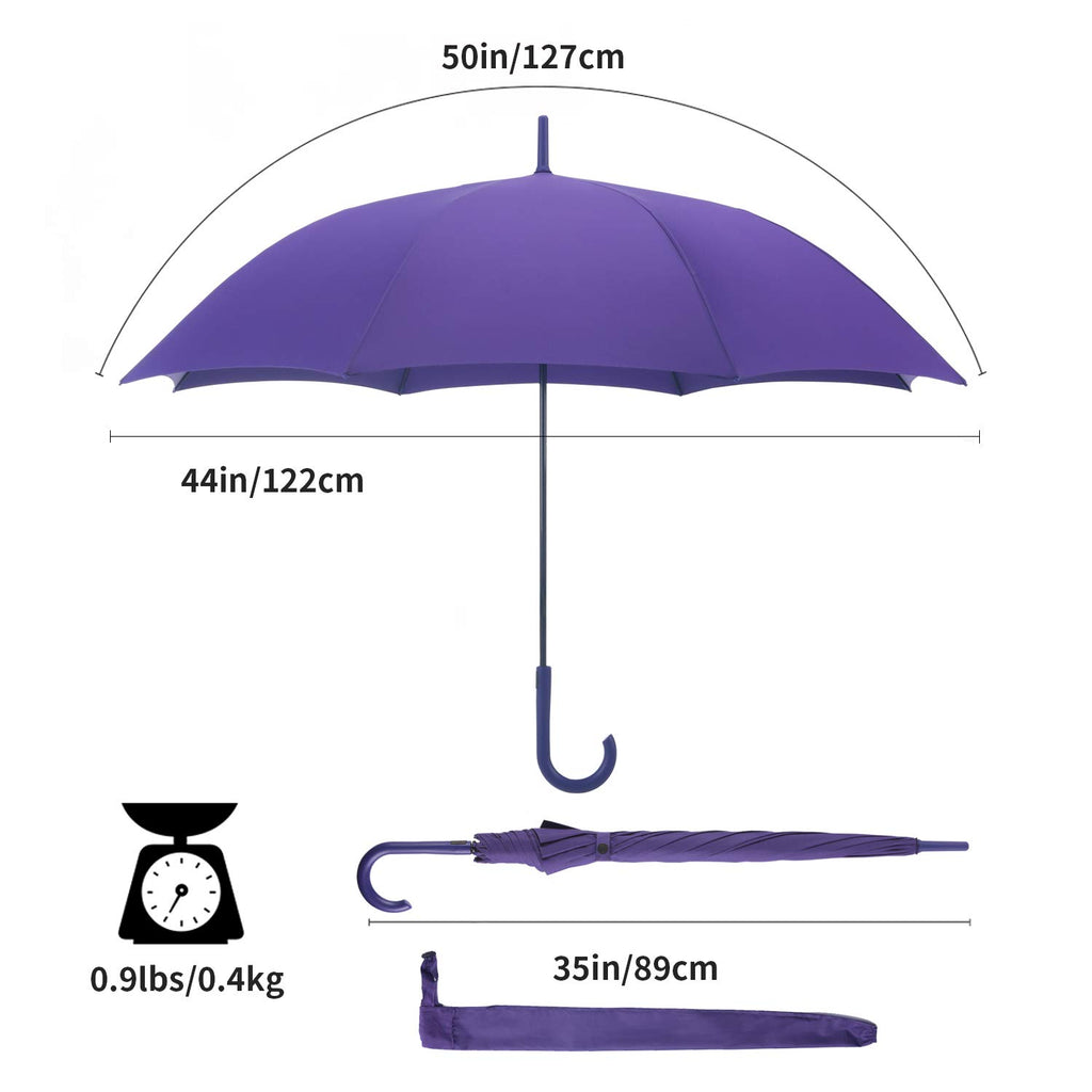 RUMBRELLA UV Stick Umbrella Auto Open UPF 50+ with J Hook Handle 51IN