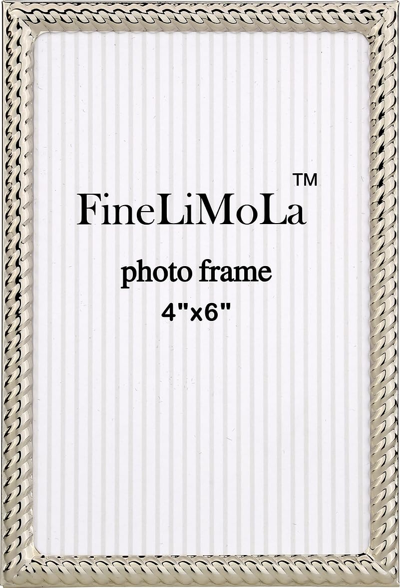 4x4 Gold Rope Design Metal Picture Frame With Mat for 3x3'', Premium Velvet Backing Real Glass Front Desktop & Wall Display Elegant Home Decor