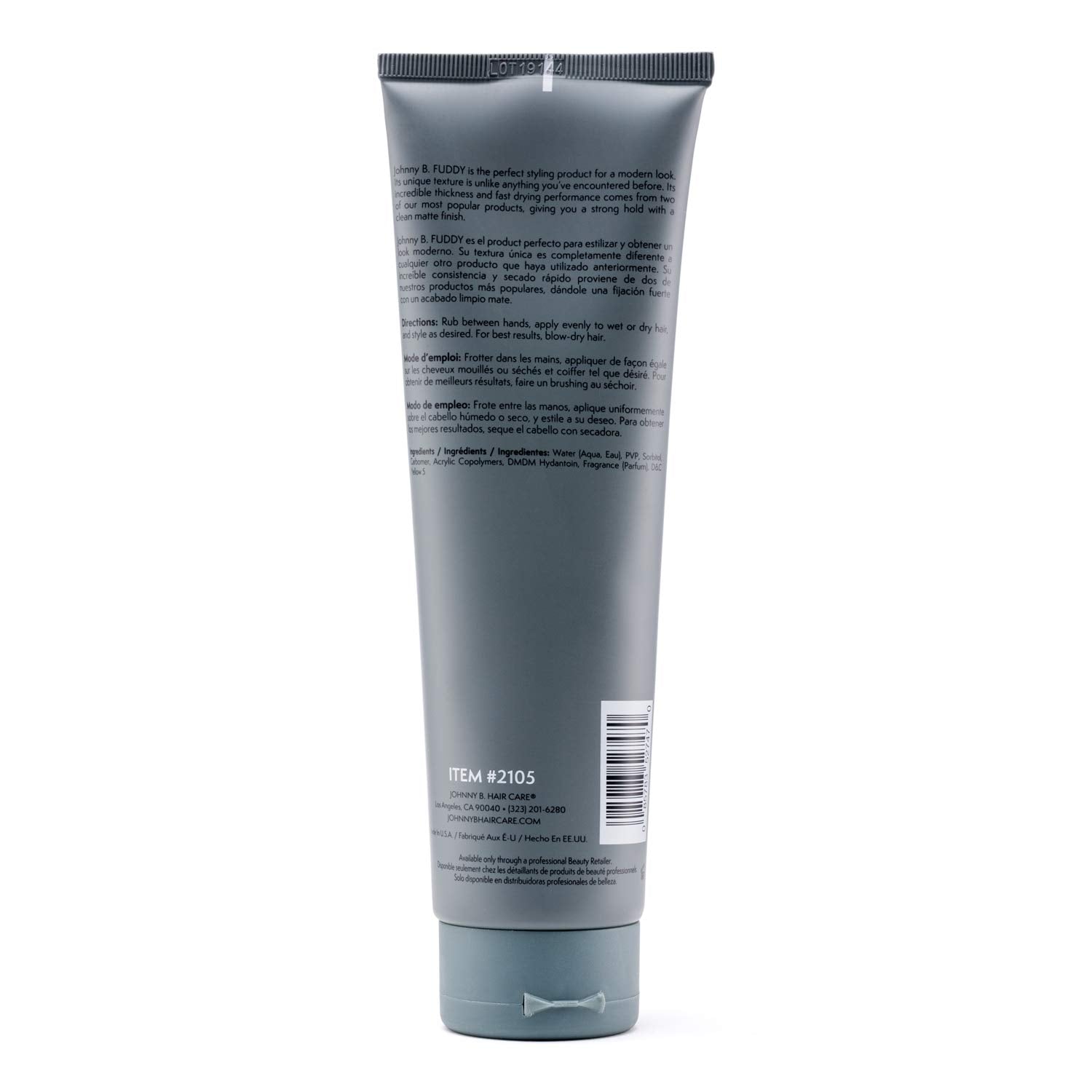 Johnny B Fuddy Matte Styling Gel