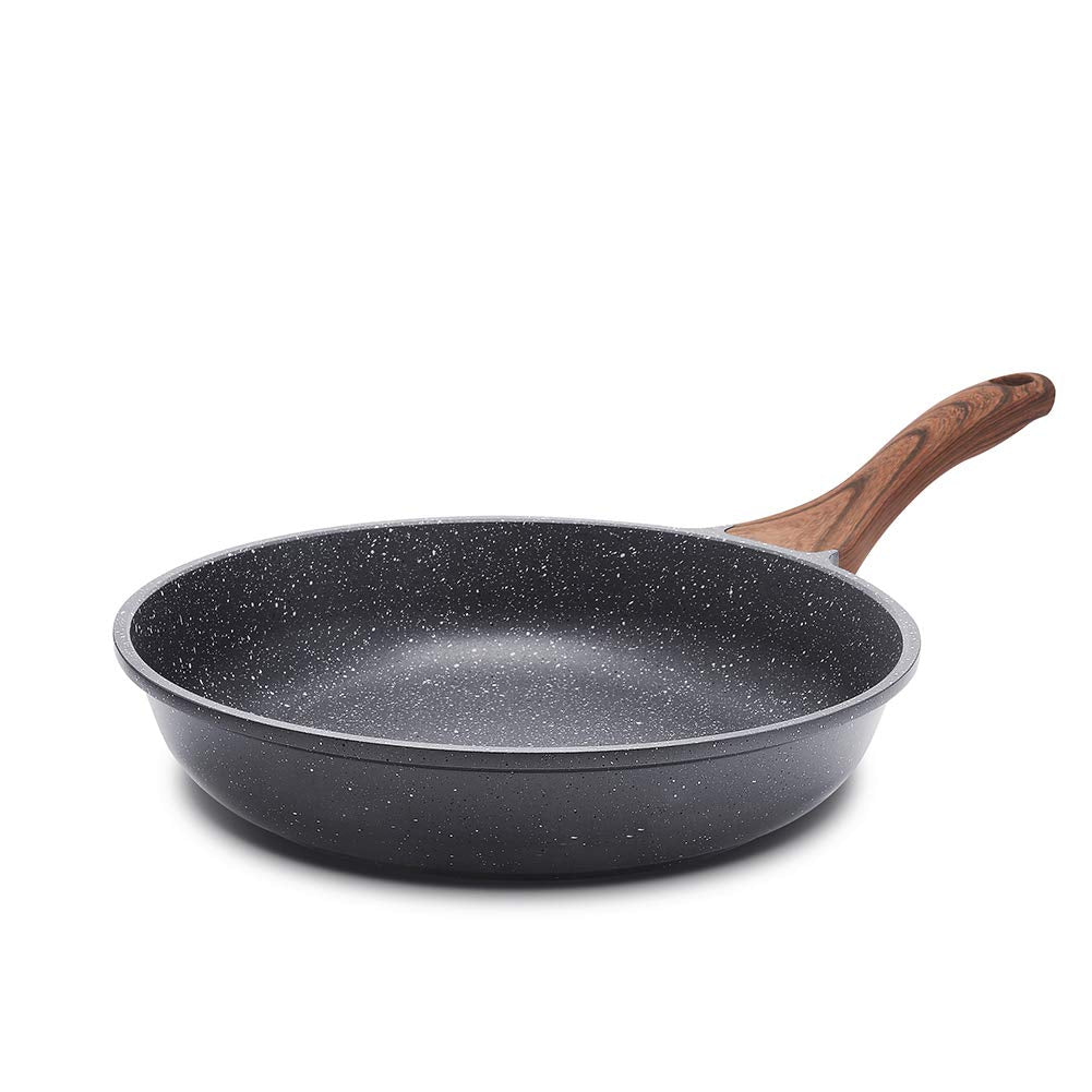 SENSARTE Nonstick Ceramic Frying Pan 8-Inch, Healthy Non Toxic Skillet, Induction Compatible Omelet Pan with Heat Resistant Handle, PFAS-Free, Cream White