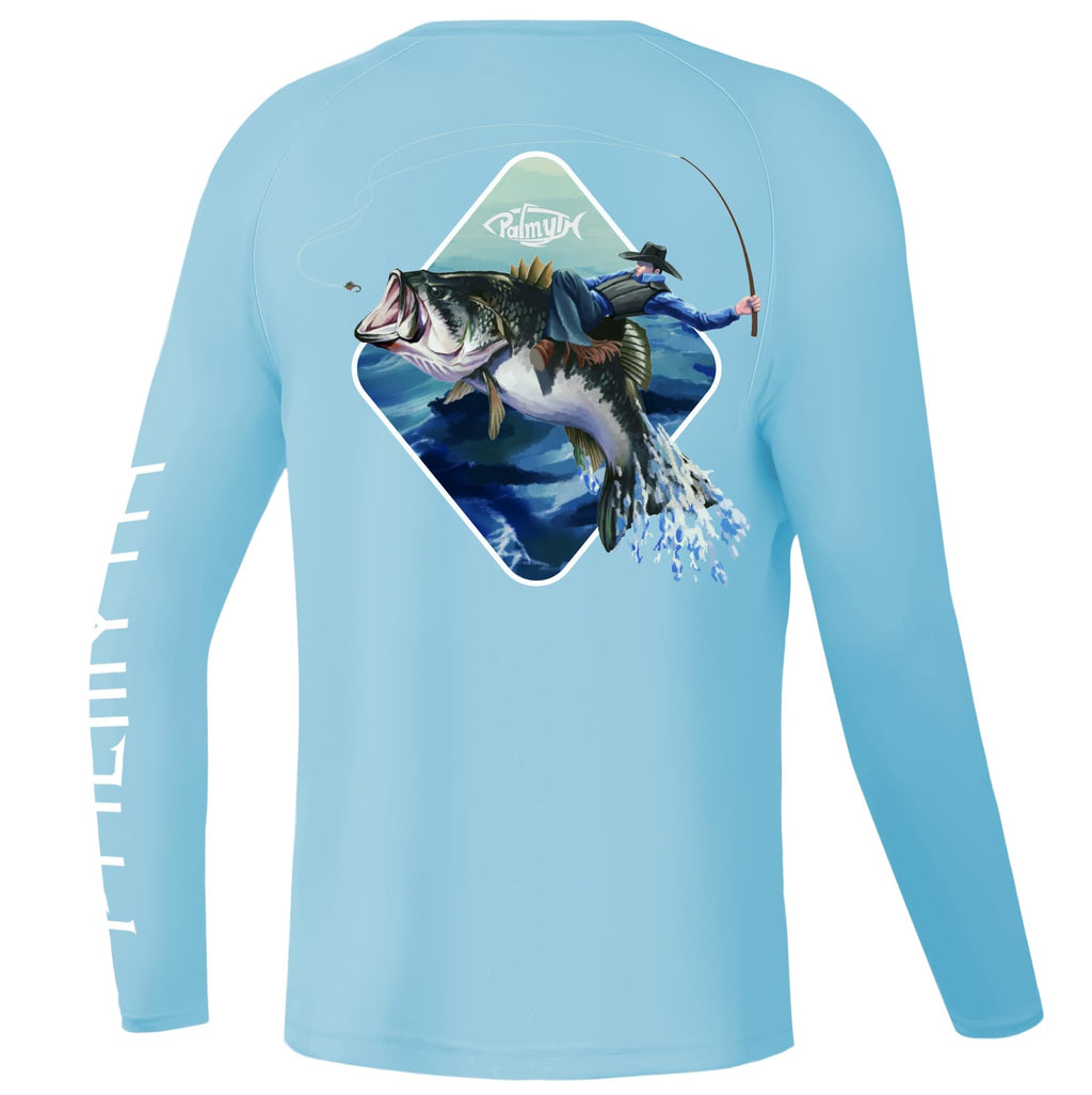 Palmyth Boys Fishing Shirt Youth Long Sleeve T-Shirt UPF 50+ Sun Protection