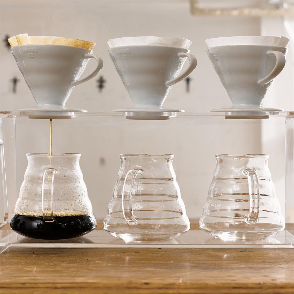 Hario V60 Ceramic Coffee Dripper, Size 02, Red