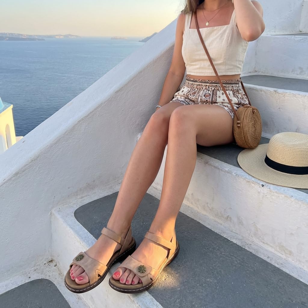 CUSHIONAIRE Bloom Comfortable Dressy Womens Sandals with Arch Support, Adjustable Straps, and Memory Foam Footbed.