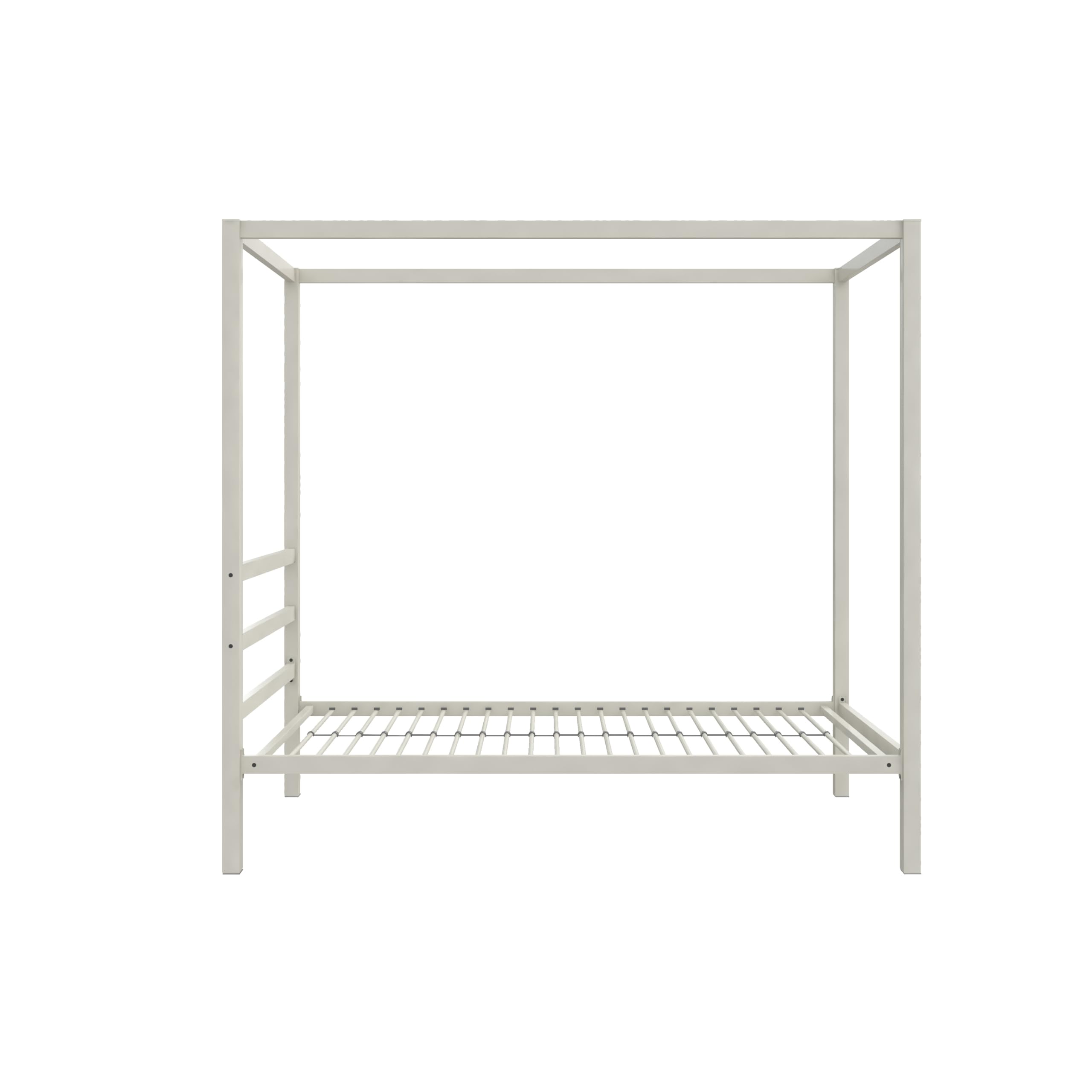 DHP King Metal Canopy Bed, Modern Design with Built-In Headboard, Sturdy Frame, No Box Spring Needed, Gunmetal Gray