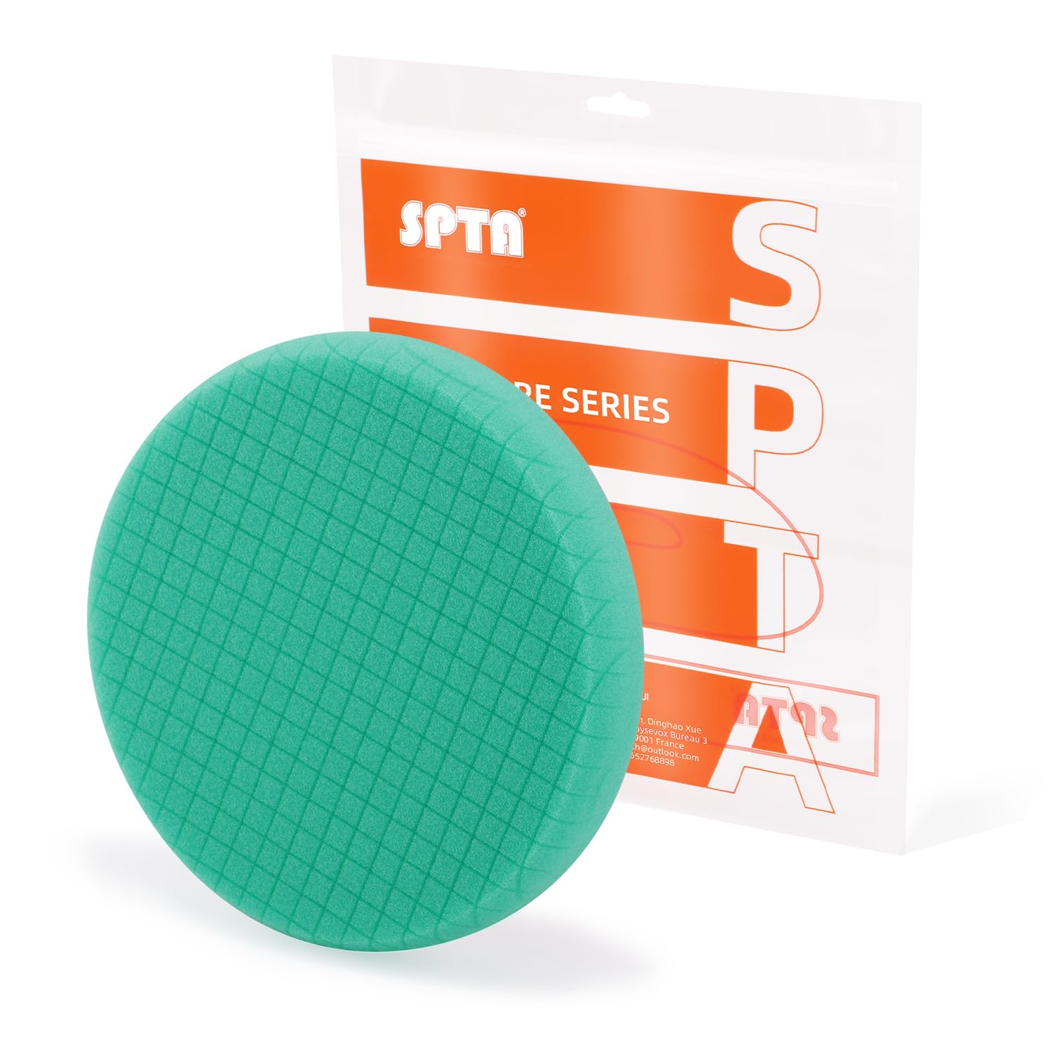 Blue T60 Moderate-Cut Foam Polishing Pads, SPTA 1Pc 3.5 Inch Face for 3 Inch 80mm Backing Plate Compound Buffing Sponge Pads for Car Buffer Polisher Compounding, Polishing and Waxing -FPTSS3G