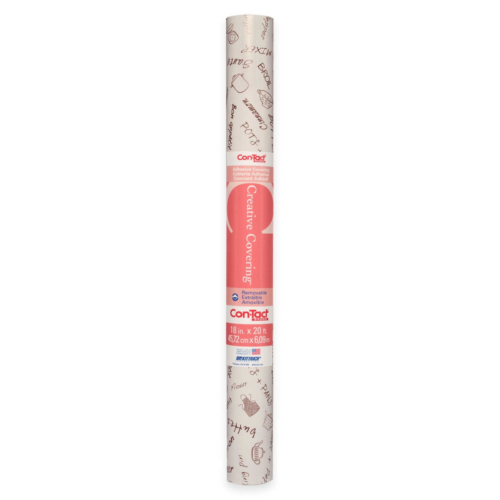 Con-Tact Brand Creative Covering, Self-Adhesive Shelf Liner, Multi-Purpose Vinyl Roll, Easy to Use and Apply, 18'' x 50', Abby Sage