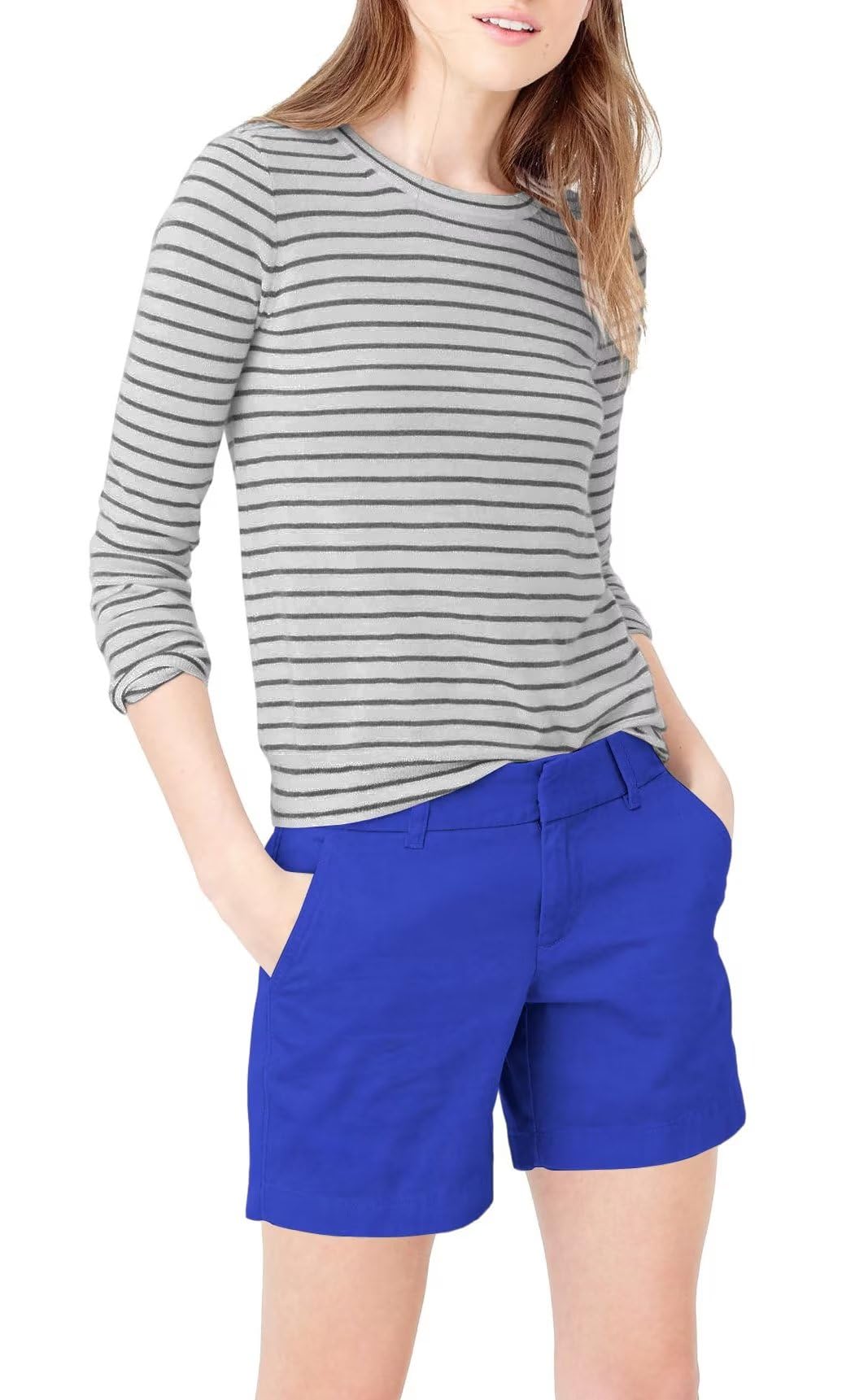Hybrid & Company Womens Bermuda Walking Shorts Stretch 7 inch Inseam Super Comfy