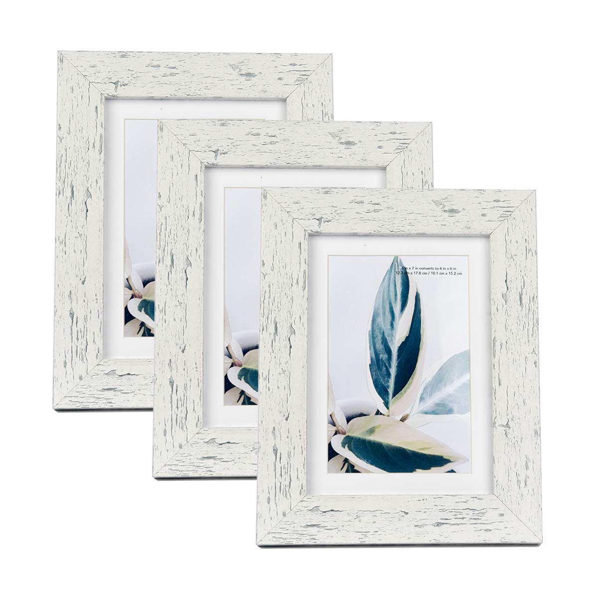 5x7 Picture Frame Gold, Display 5x7 without Mat or 4x6 with Mat, Wall Gallery Photo Frames