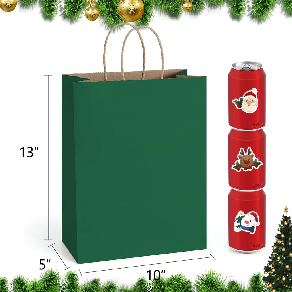 BagDream Gift Bags 10x5x13 25Pcs Kraft Paper Shopping Bags with Handles, for Gifts, Business, Merchandise, Retail, Party Favor, Black Recycled Paper Sacks