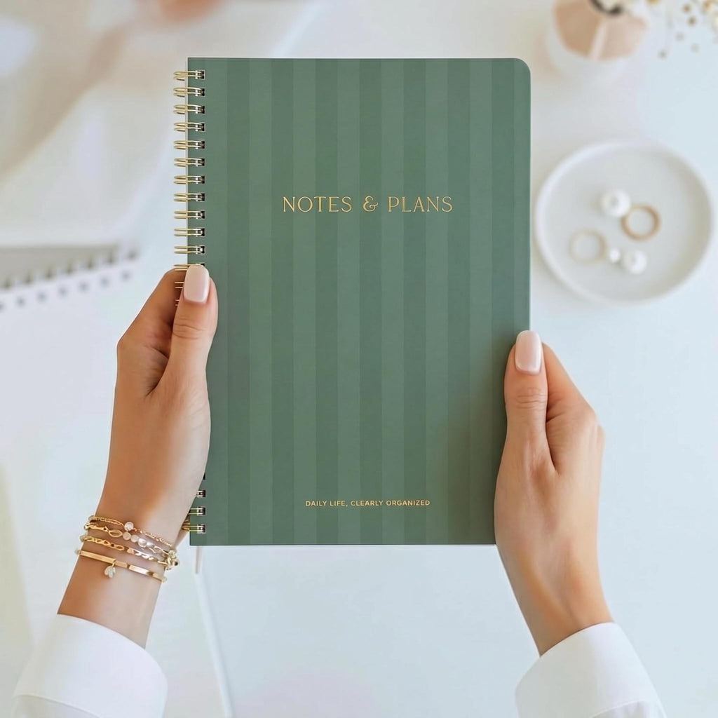 Beautiful Daily Planner And Notebook With Hourly Schedule - Aesthetic Spiral To do List Notepad to Easily Organize Your Tasks And Appointments - Stylish Book And School Or Office Supplies