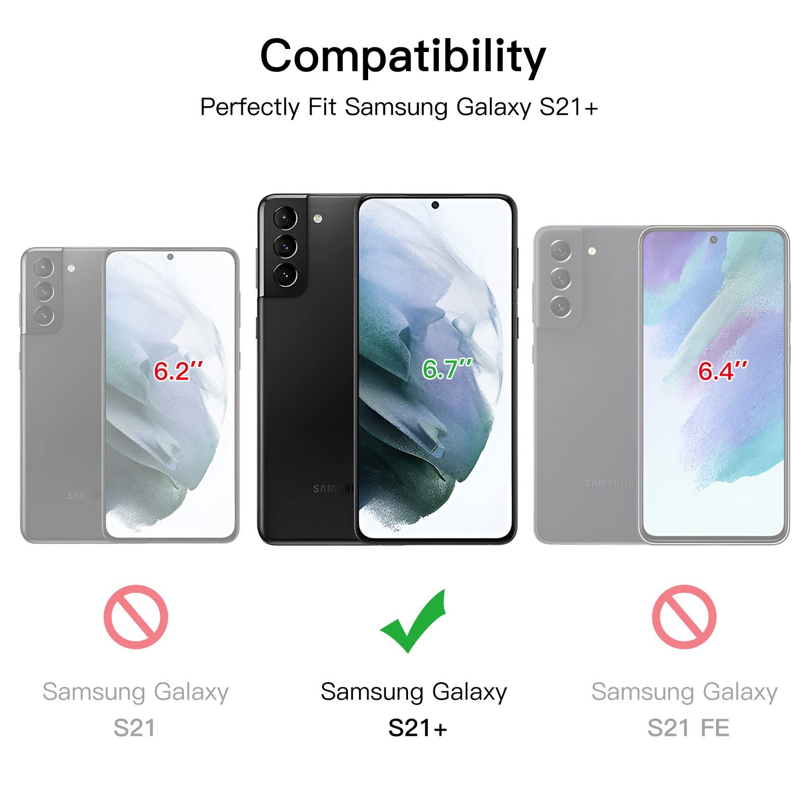 JETech Screen Protector for Samsung Galaxy S20 FE 6.5-Inch with Camera Lens Protector, Tempered Glass Film, Fingerprint ID Compatible, HD Clear, 2-Pack Each