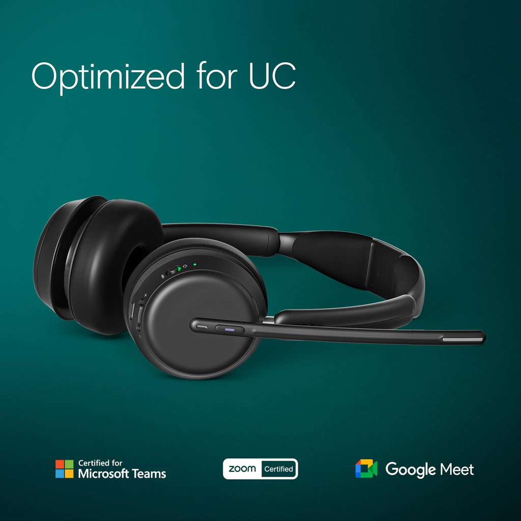 EPOS Impact 1061 ANC High-Performance Bluetooth Headset for PC - Double-Sided, Advanced Noise Cancellation, EPOS AI, Super Wideband Audio, Intuitive Controls, for Professionals in Loud Workspaces