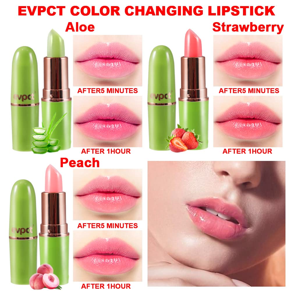 evpct 2Pcs Blueberry Tinted Lip Balms PH Lip Color Changing Lipstick Balm Stain Gift Set Queen for Women Girls Korean Mood Long Lasting Color Change Light Pink Lipstick Lip Tint Plumper Gloss