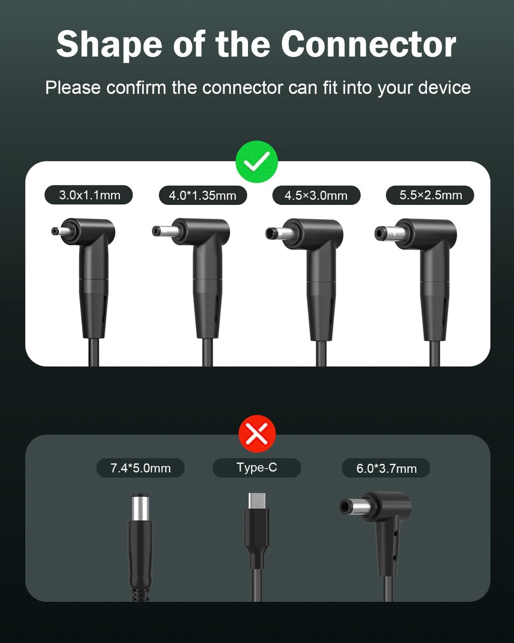 Superer 65W Laptop Charger for ASUS VivoBook ZenBook, Chromebook | Round Tip Connector, Charging Indicator, Extended Cable, Supports 45W 33W Notebook Power Adapter and Selected Laptop Models