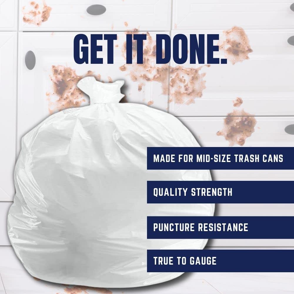 Plasticplace 64-65 Gallon Trash Can Liners for Toter │ 1.5 Mil │ Black Heavy Duty Garbage Bags │ 50” x 60” (25 Count)