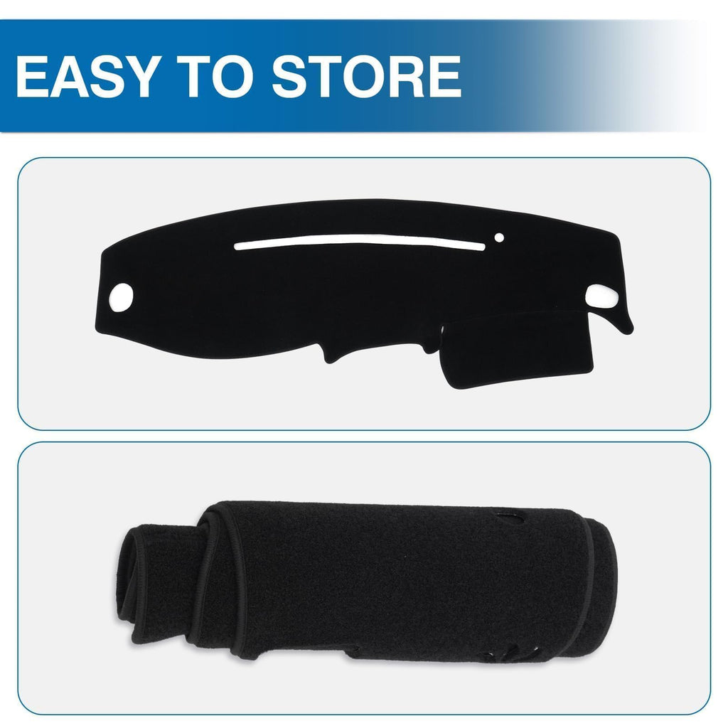 KUST Black Dash Cover for Ford Ranger 1995-2011/Ford Explorer 1995-2001/Mazda B2300 B2500 B3000 B4000 1995-2008/Mercury Mountaineer 1997-2001 Polyester Dashboard Cover Accessories for Ranger