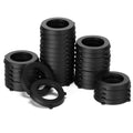 SmoTecQ 30 Pack Garden Hose Washers with Self-Locking Tabs - Heavy Duty Rubber Seals for 3/4" Hose Fittings, Stay-in-Place Design Prevents Falling Out & Leaks, Black