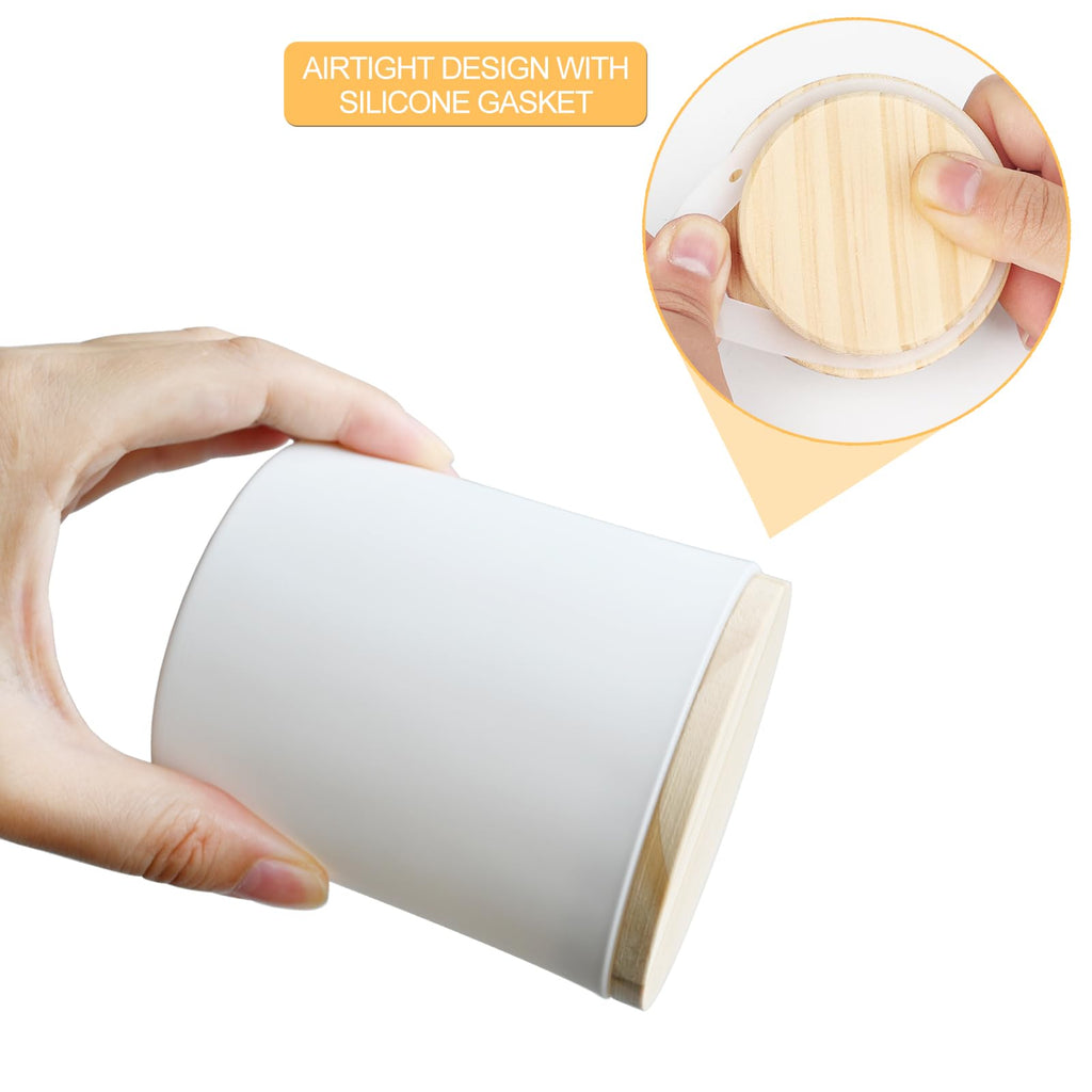 SHOWIN 10 OZ Thick Candle Jars for Making Candles 15 Pcs, Empty Jars with Wood Lids for Candle Making, Sample Container, Inner Black