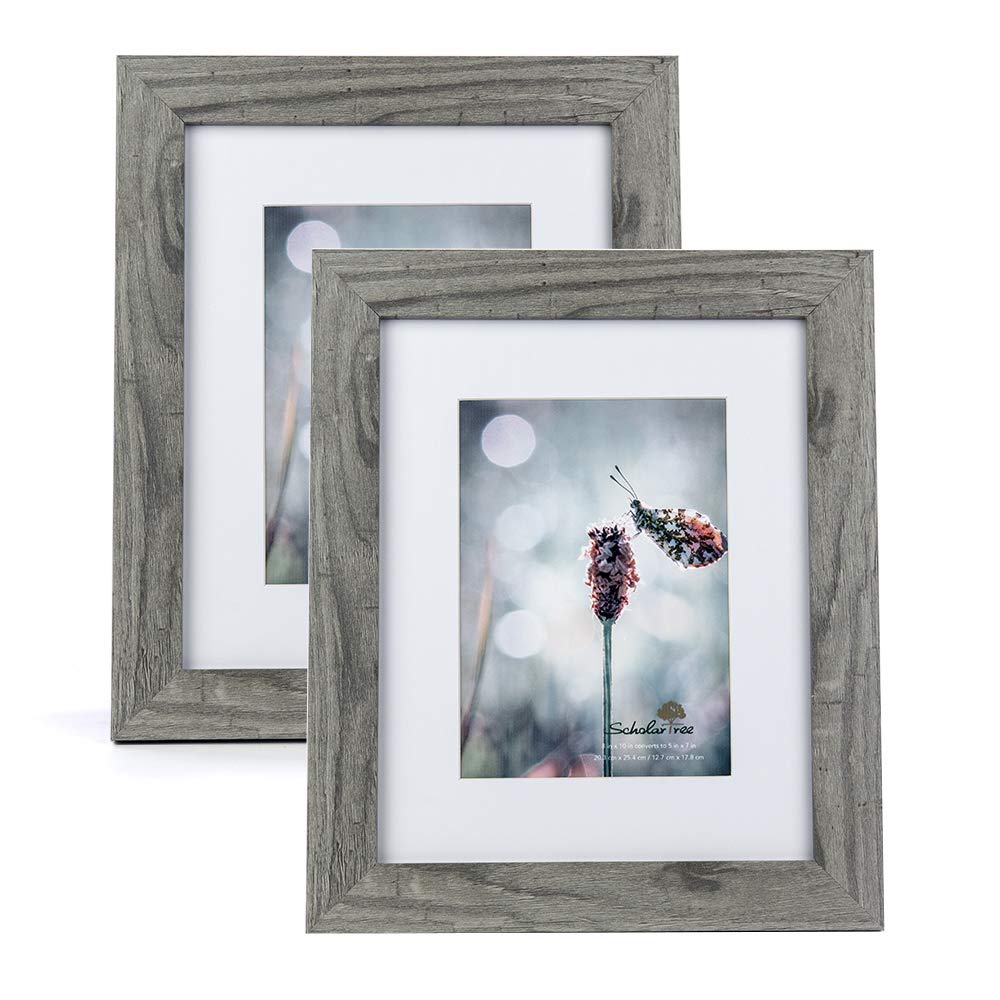 5x7 Picture Frame Gold, Display 5x7 without Mat or 4x6 with Mat, Wall Gallery Photo Frames