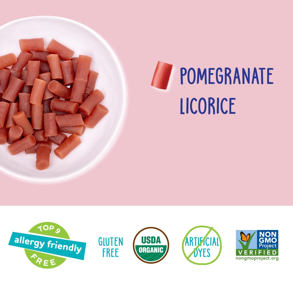 YumEarth Organic Gluten Free Licorice Snack Packs - Allergy Friendly, Gluten Free, Non-GMO, Vegan, No Artificial Dyes - 5 Ounce (Pack of 6) (Black)