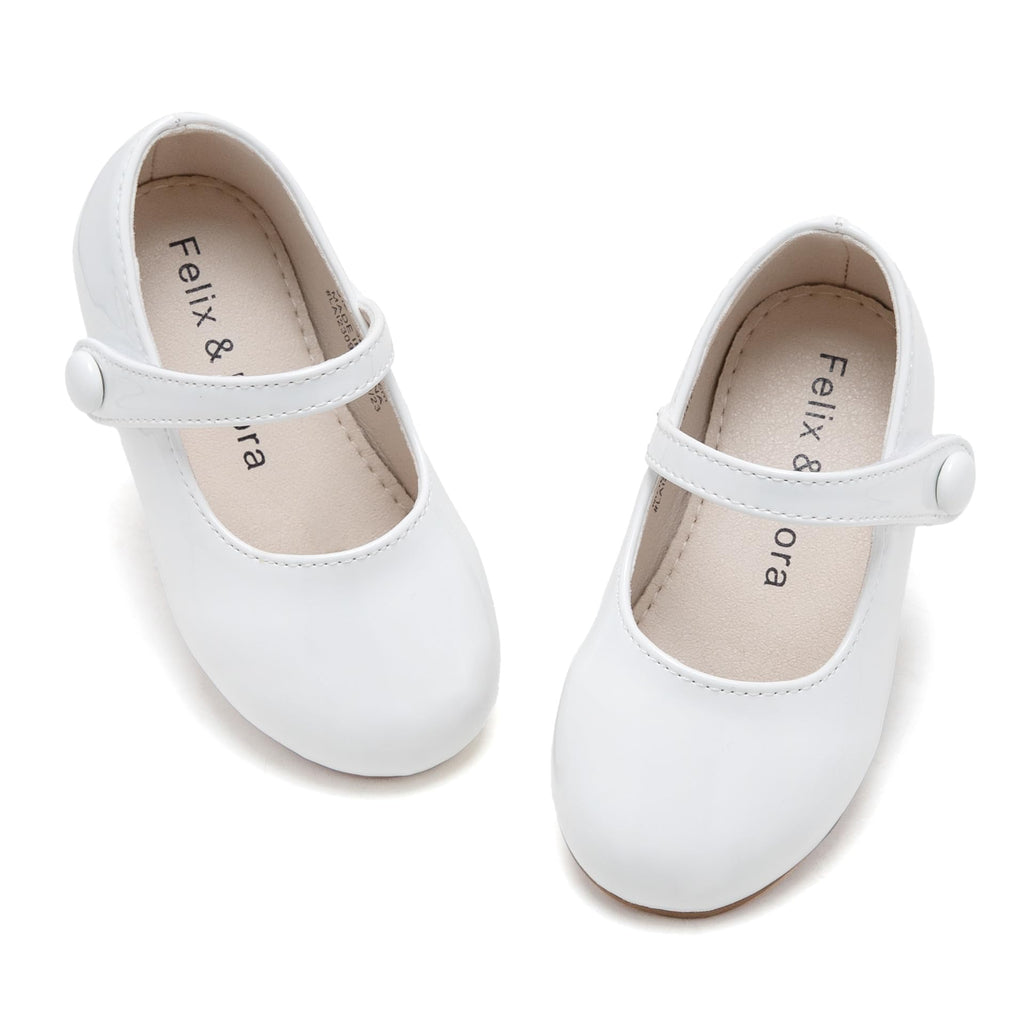 Felix & Flora Toddler Girl Dress Shoes - Flower Girl Ballet Mary Jane Flats Party School Wedding