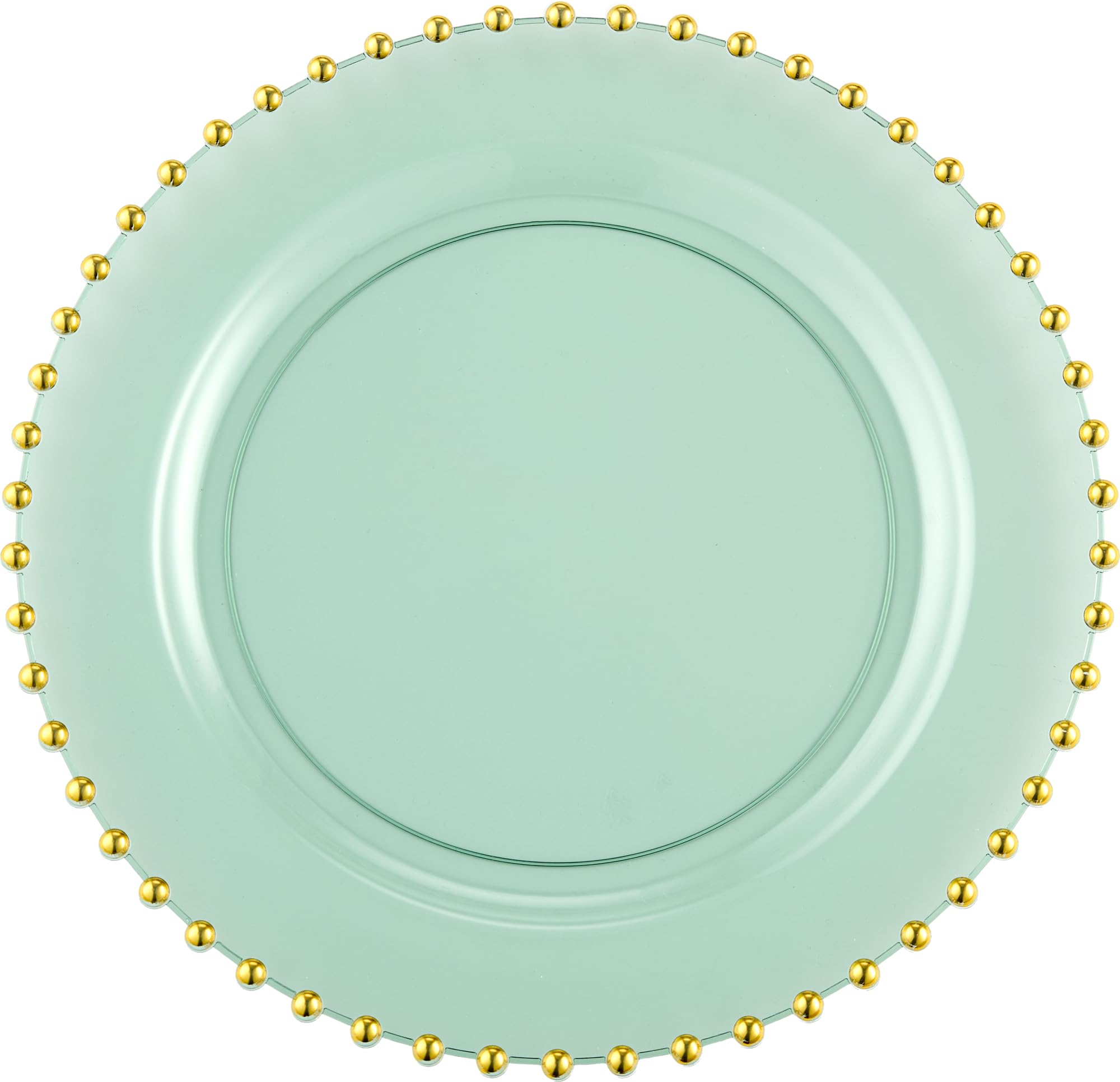 PLASTICPRO 32 Piece Combo Plastic Dinner Plates Disposable Plastic Fancy Heavy Duty Party Dishes 7 inch and 10 inch, Black and Gold Beaded