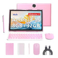 Android 15 | Tabalet with Keyboard | Tablet 10 inch | 2 in 1 Tablet | 8GB+32GB+2TB Expand | 1280 * 800 IPS Touch Screen Computer | 5G WiFi 6, L1 | Long Battery Life Tablet （Black）