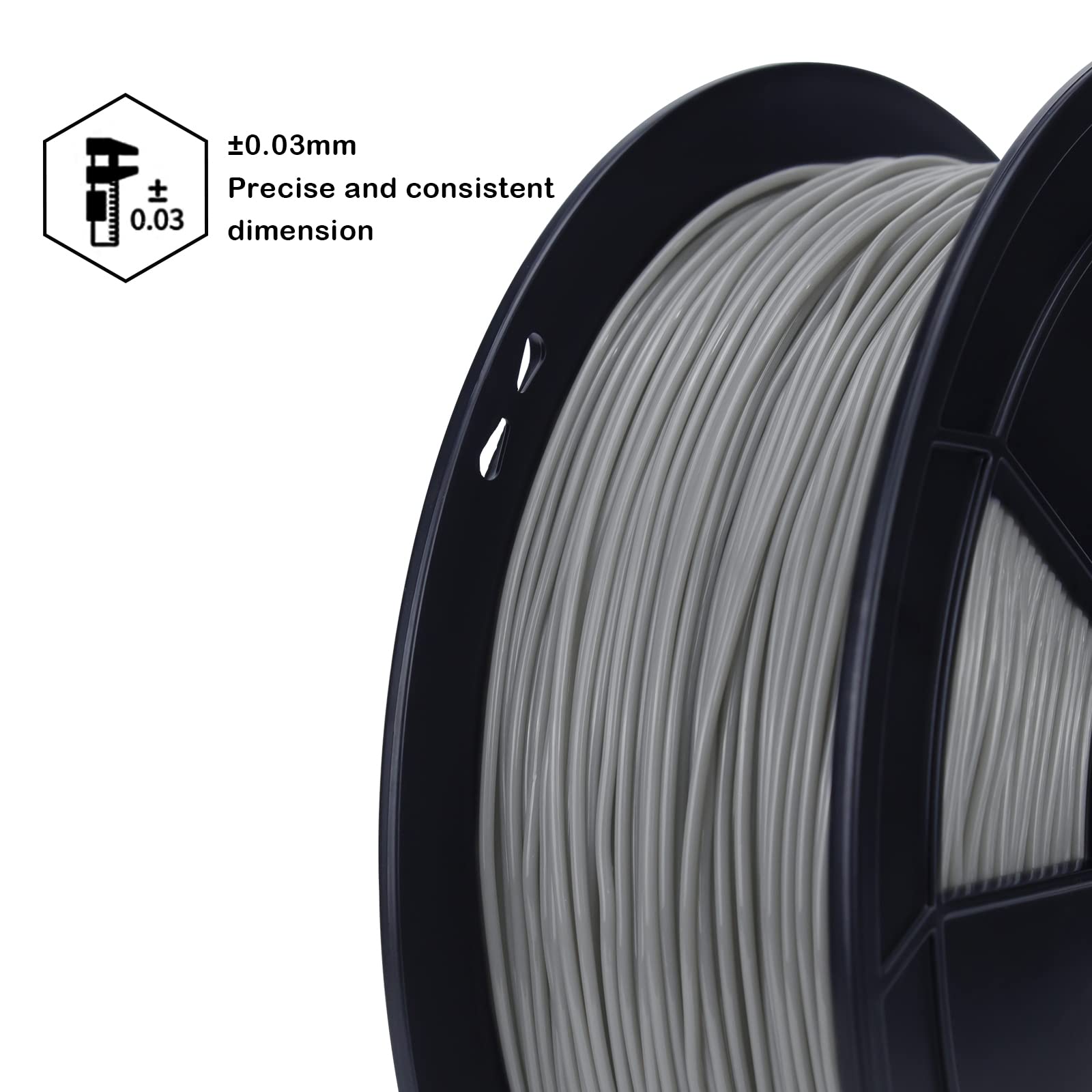 ZIRO TPU Filament 1.75mm 3D Printer Filament, Shore 95A Hardness TPU, Flexible Soft Material, 0.8KG/1.8lbs Spool, Fit Most FDM 3D Printers, Black