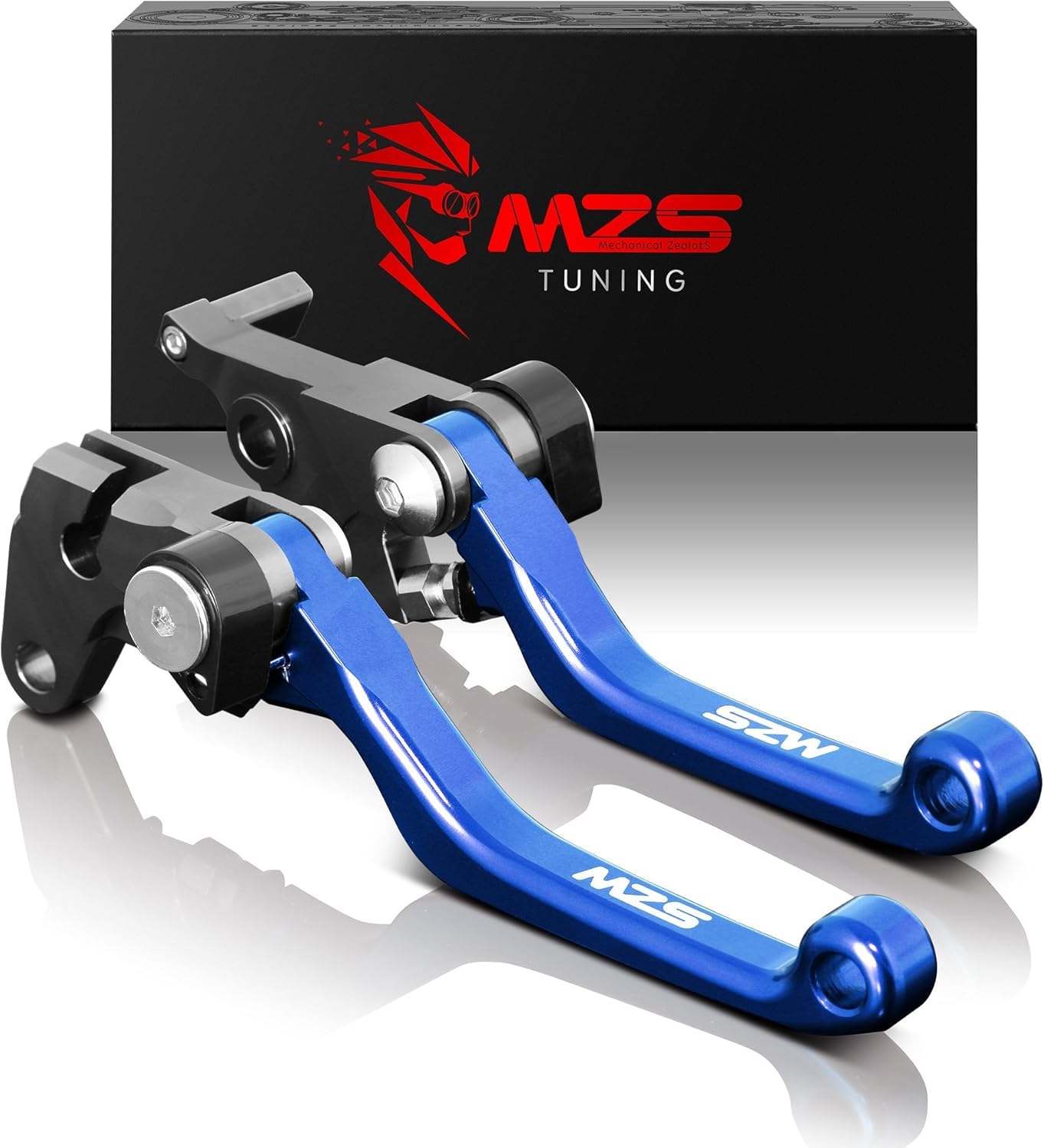 MZS Black Dirt Bike Brake Clutch Levers Pivot Adjustable CNC Compatible with YZ65 2018-2025 / YZ80 YZ85 2015-2025