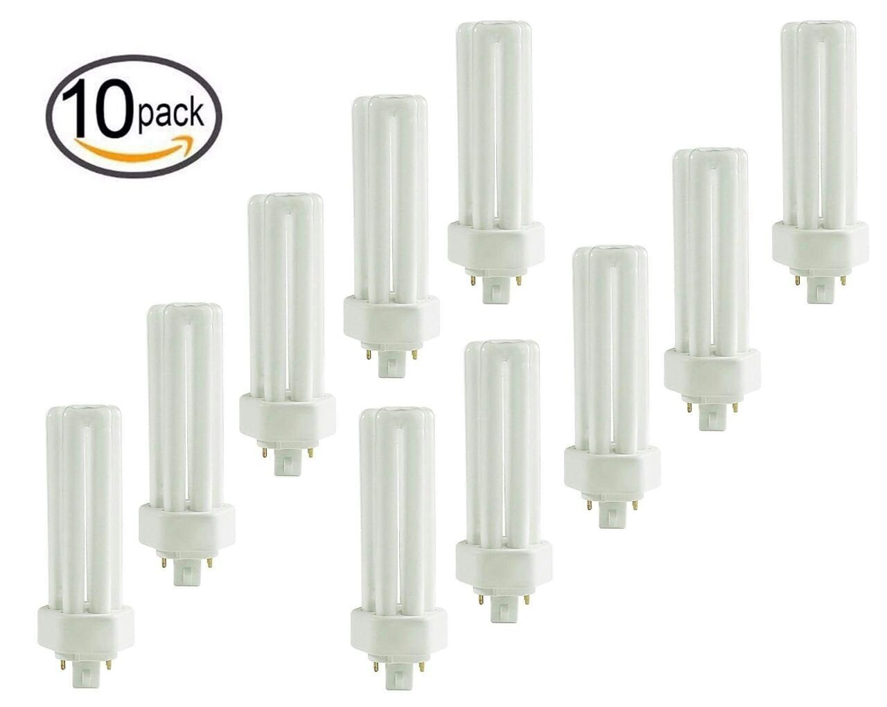 Circle PLT-26W 827 CFL Bulb, 6 Pack – 26 Watt Triple Tube, GX24q-3 4-Pin Base, 2700K Warm White – Replaces Sylvania 20879, Philips 458240, GE 97614 – Electronic Ballast, 120V