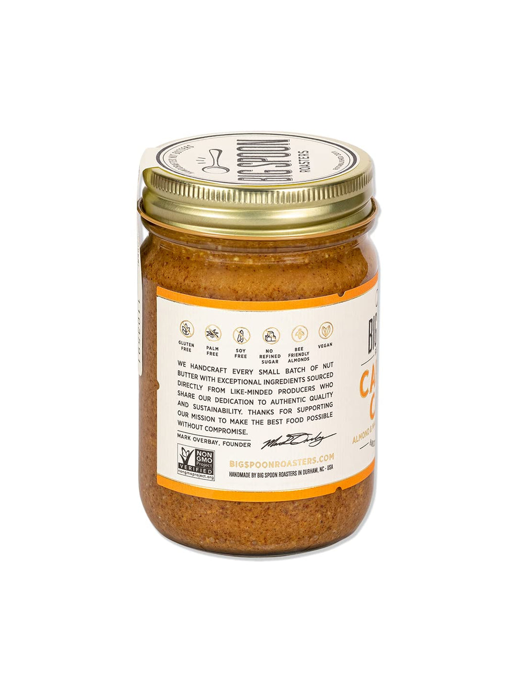 Big Spoon Roasters Carrot Cake Almond Butter With Sea Salt - Keto Friendly, Low Sugar Almond Butter - Crunchy & Bee-Friendly Almonds - Gourmet, Vegan Almond Nut Butter - 13 Ounces