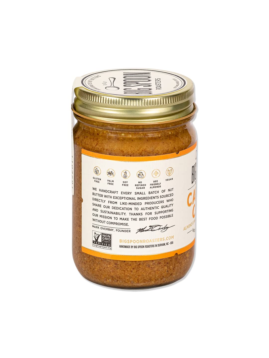 Big Spoon Roasters Carrot Cake Almond Butter With Sea Salt - Keto Friendly, Low Sugar Almond Butter - Crunchy & Bee-Friendly Almonds - Gourmet, Vegan Almond Nut Butter - 13 Ounces