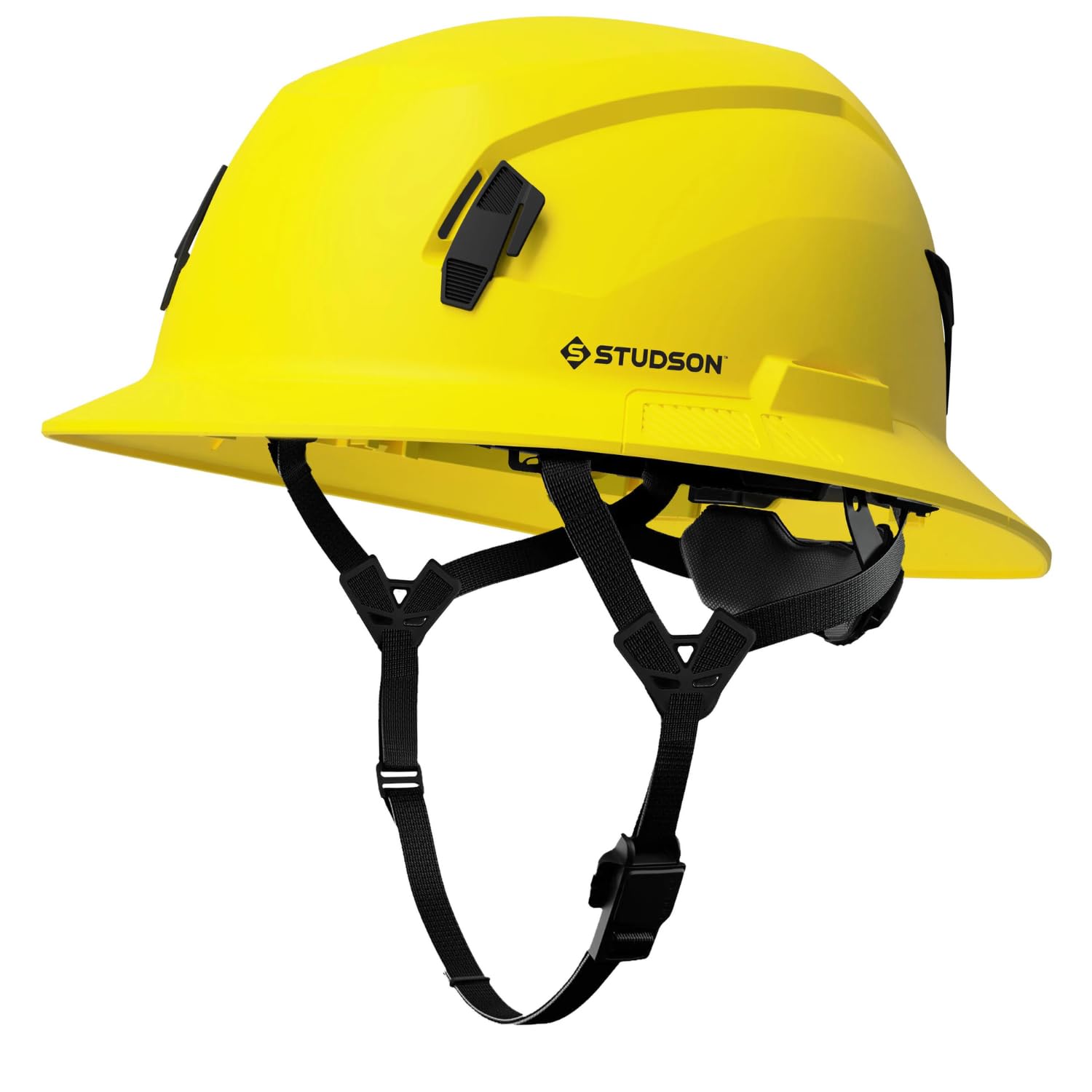 STUDSON SHK-1 Full Brim Safety Helmet: ANSI/ISEA Z89.1 Type II Compliant (R 2019), Lightweight & Breathable, NFC Emergency Contact Chip, One Size, Class C & E Protection