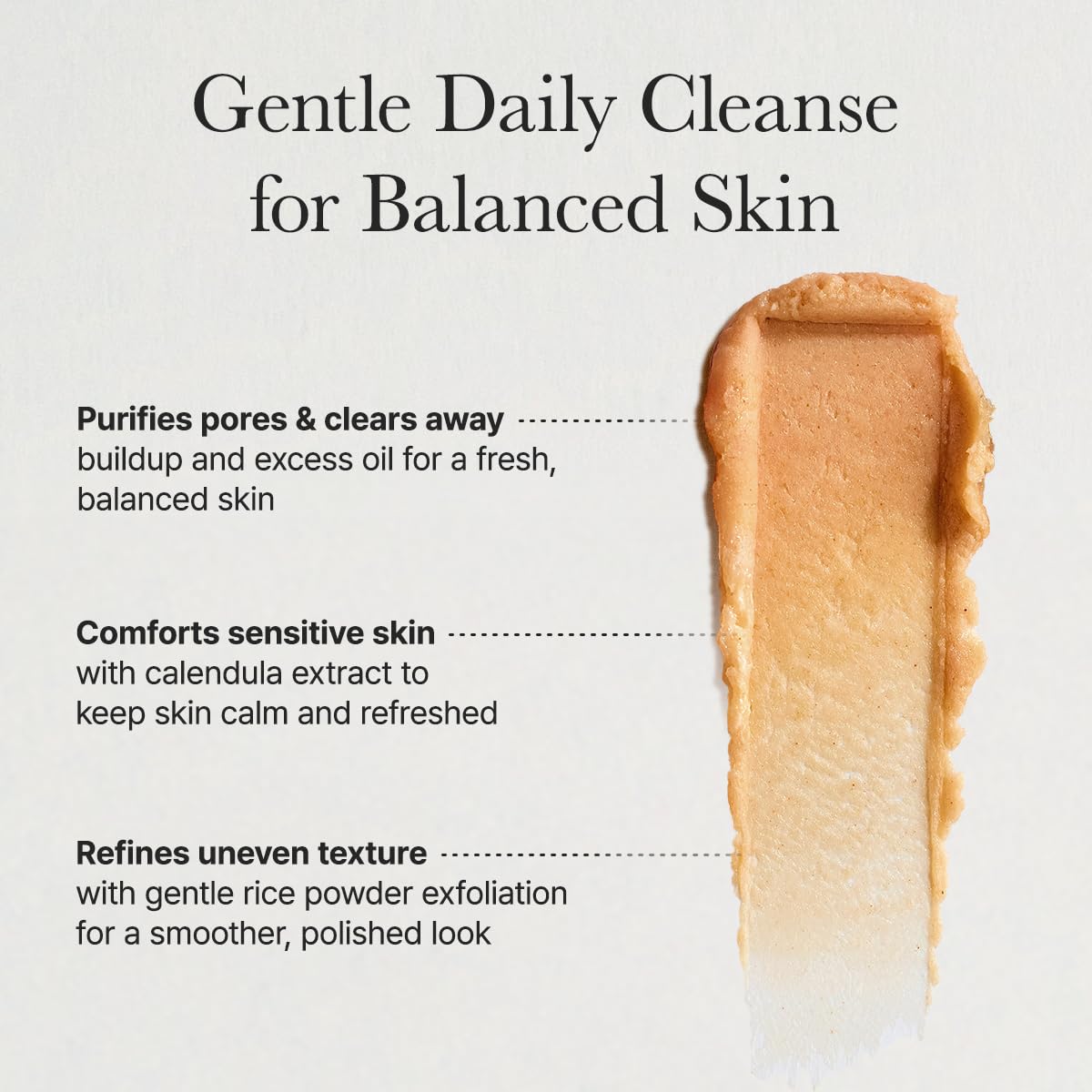 Arencia Calendula Rice Mochi Fresh Cleanser - Moisturizing & Deep-Cleansing (1.76oz)