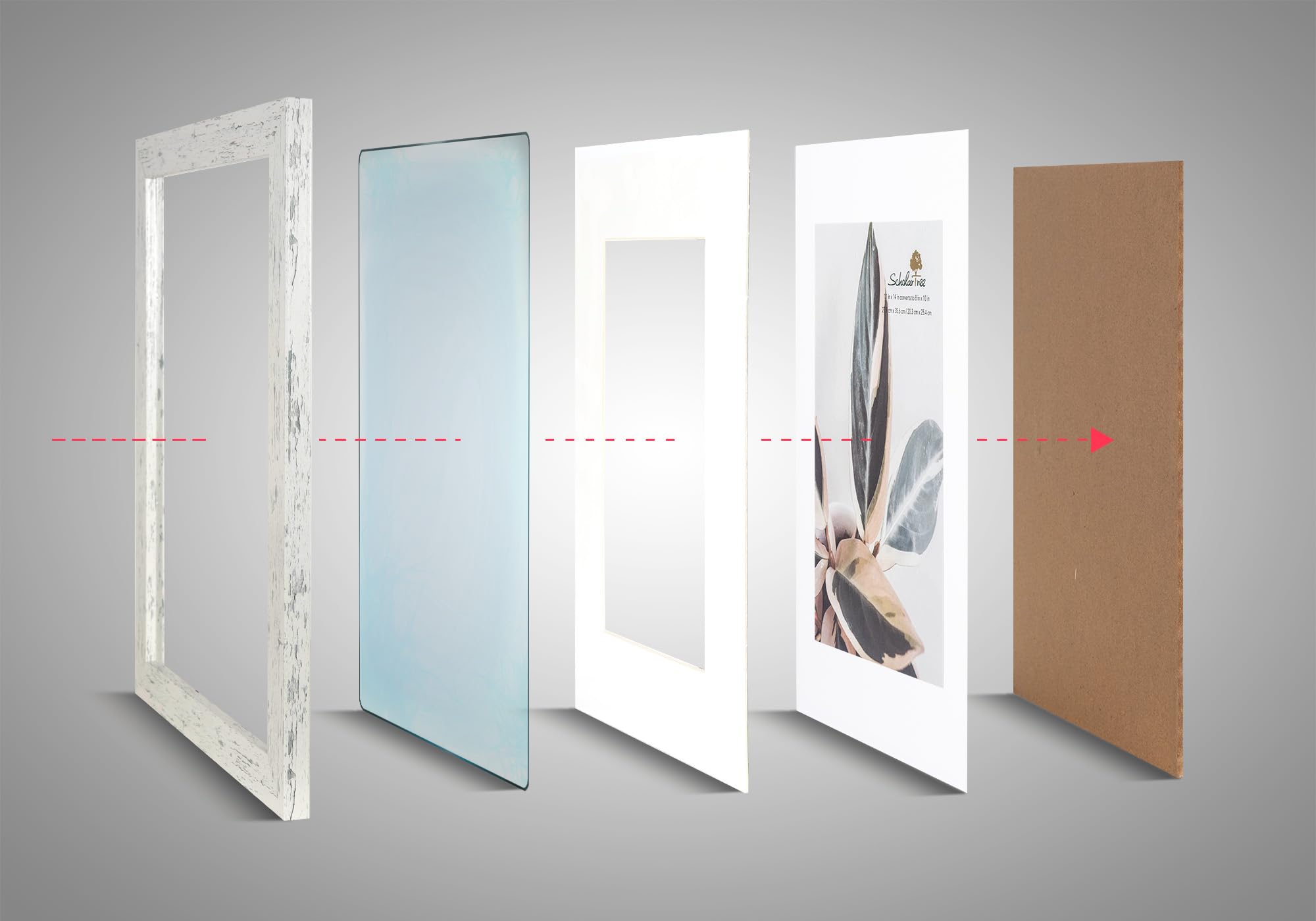 5x7 Picture Frame Gold, Display 5x7 without Mat or 4x6 with Mat, Wall Gallery Photo Frames