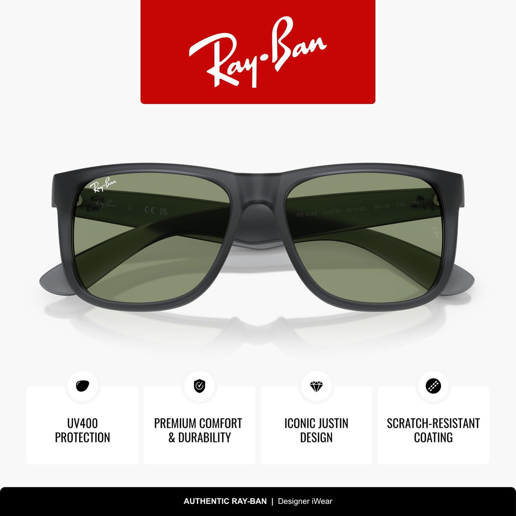 Ray-Ban RB4165F Justin Classic Square Sunglasses for Men